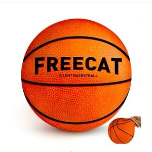 Orange and Black Soft Basketball For Indoor Play.